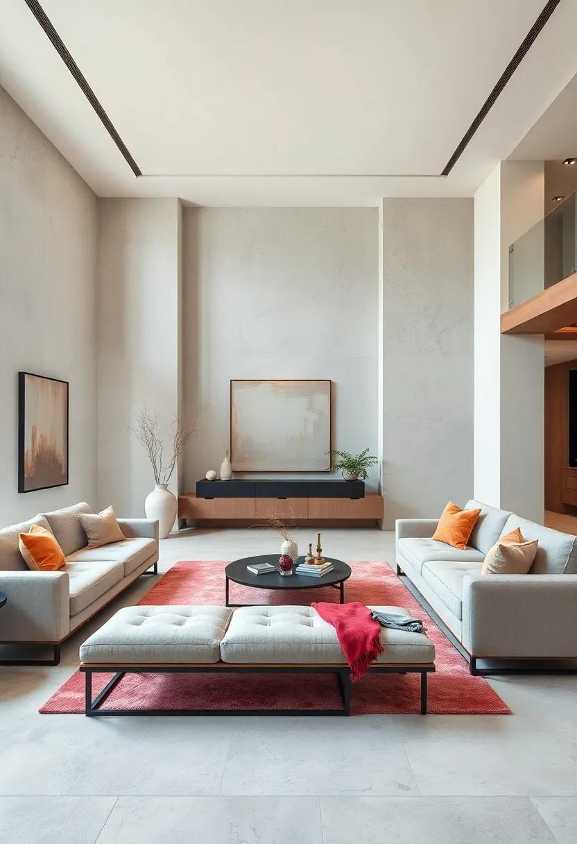 Opt for low-profile seating options, like sleek sofas⁣ or​ benches, to maintain a​ spacious feel and maintain⁢ a ‌modern‌ silhouette