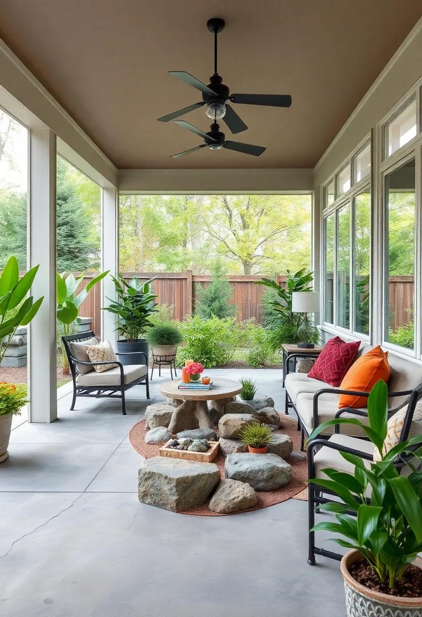 Create a Rock Garden: Design a small rock garden within the screened ‌porch to bring​ the feel ⁢of nature indoors while keeping maintenance low