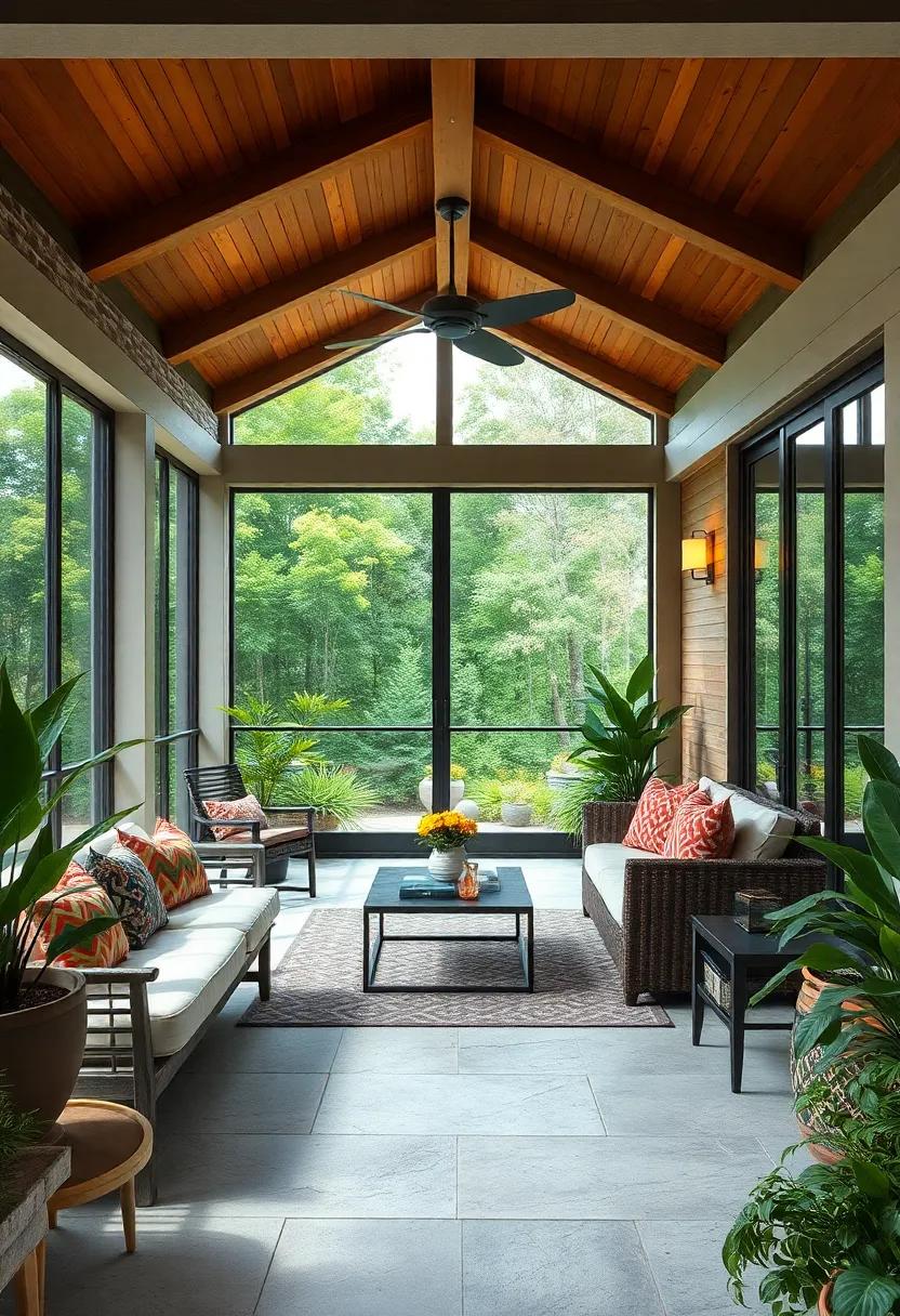 Incorporate An Indoor-Outdoor Flow: Use folding glass doors to create a seamless transition between indoor and outdoor spaces, inviting nature in