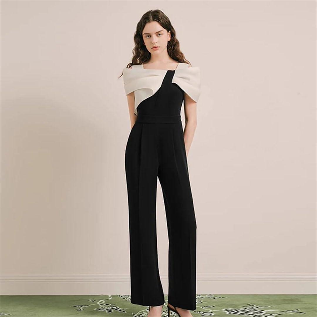 Generic Women's Hit Color Spliced slim Jumpsuit — we wore it