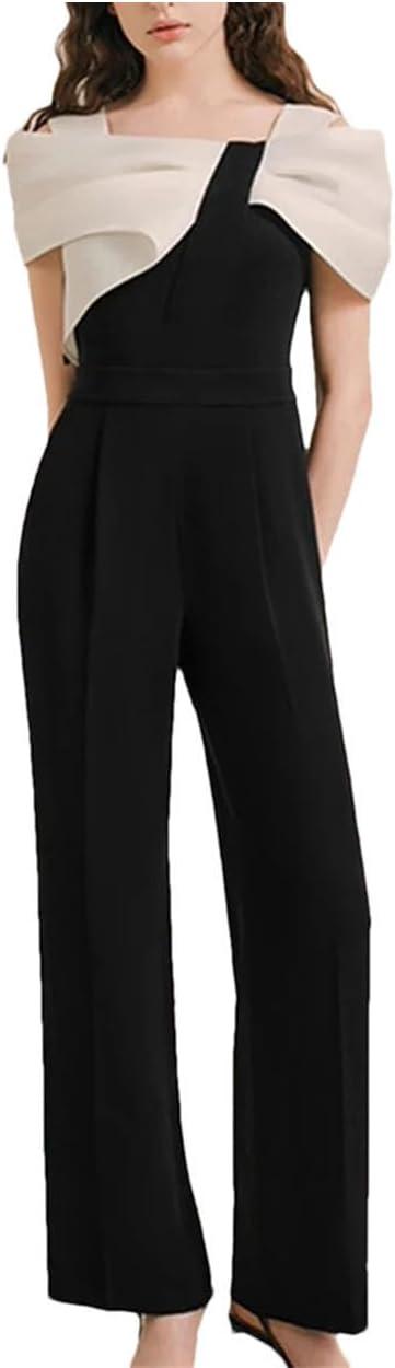 Generic Women's Hit Color Spliced Slim Jumpsuit — we wore it