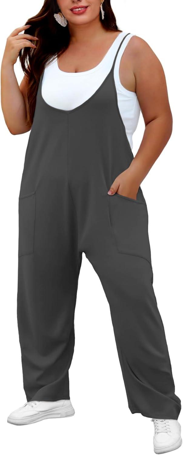 BASQDOV Women's Plus Size Jumpsuit — how we wear it