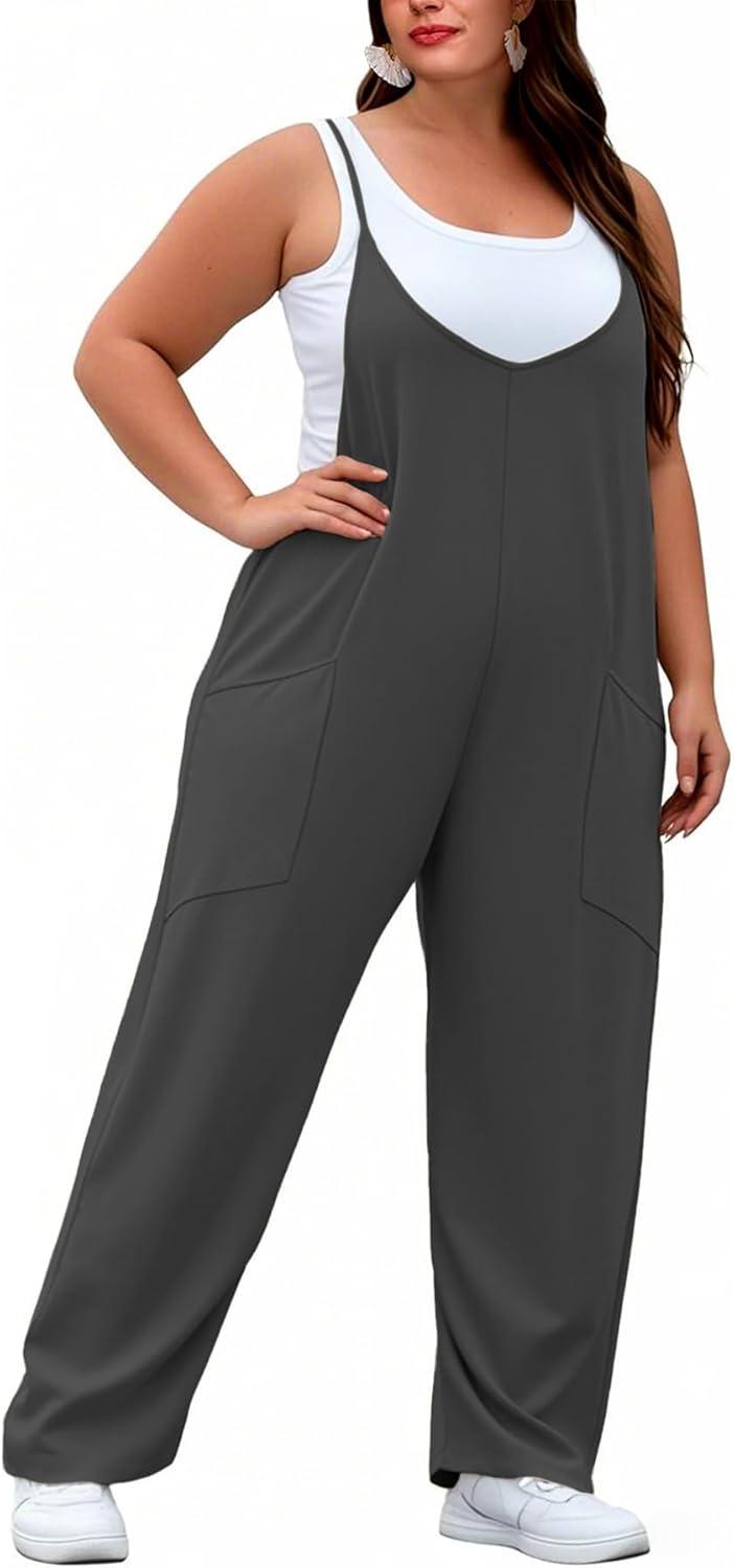 BASQDOV Women's Plus Size Jumpsuit — how we wear it