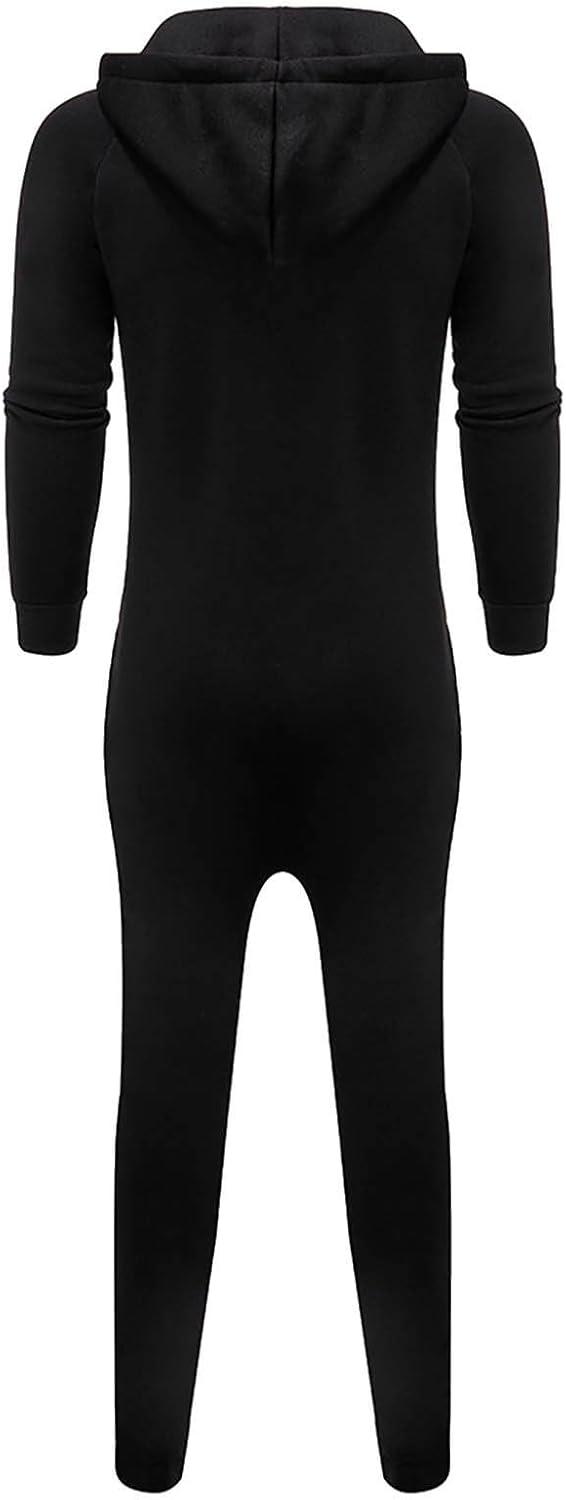 Generic Mens Fleece Lined hooded Jumpsuit, we lounged in it