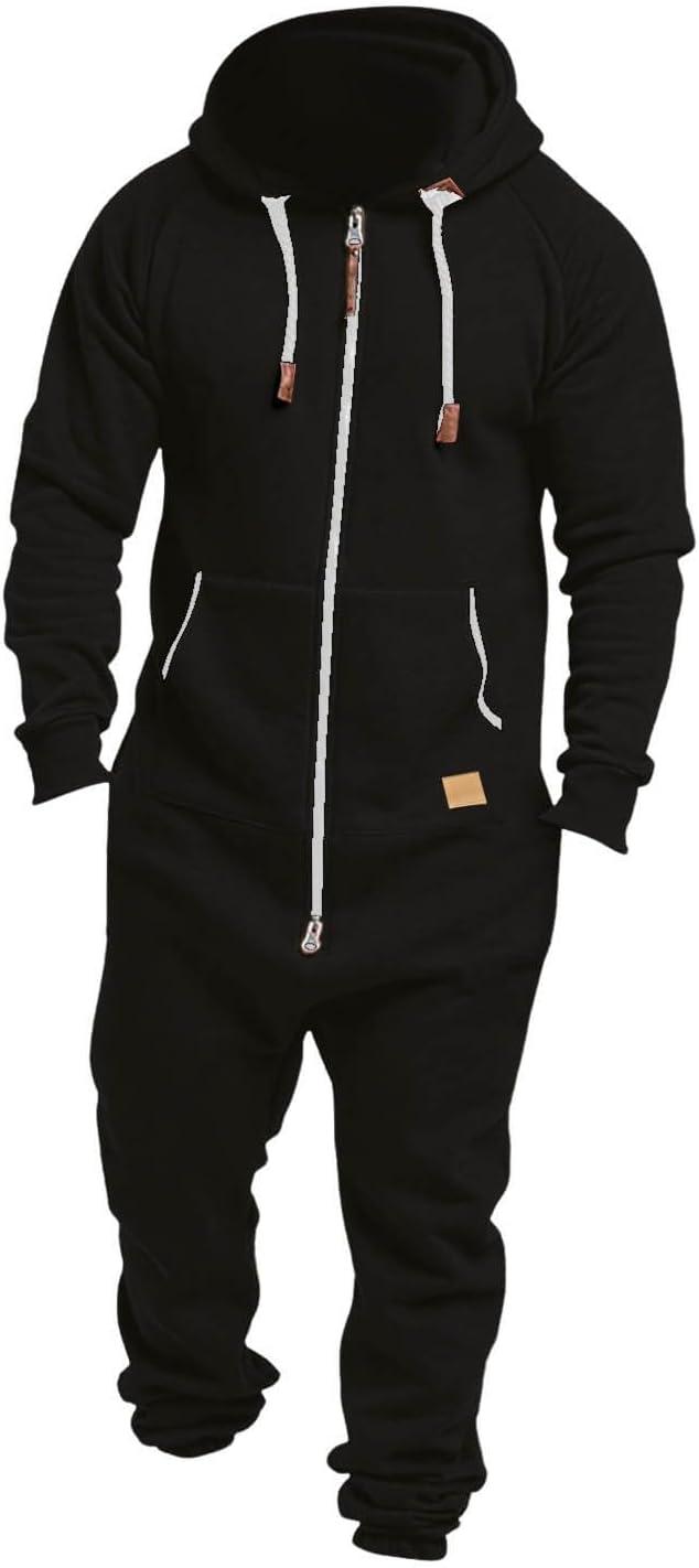 Generic Mens Fleece Lined Hooded Jumpsuit, we lounged in it
