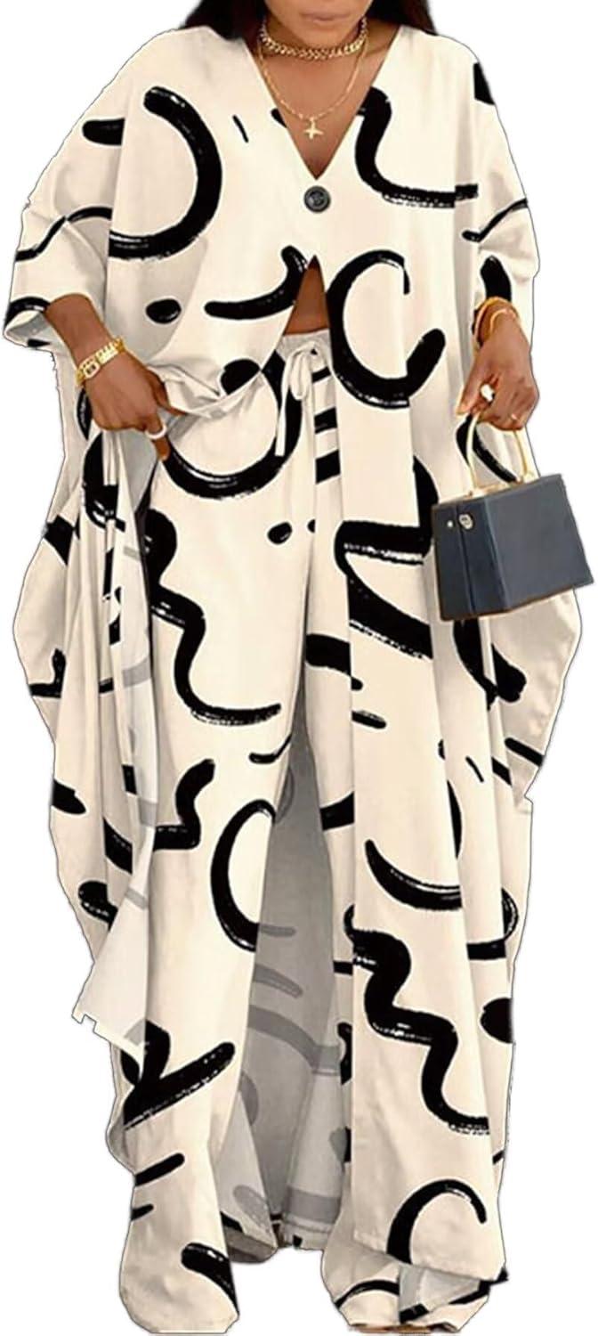 LROSEY Fall African Caftans 2-Piece Outfits: we tried them