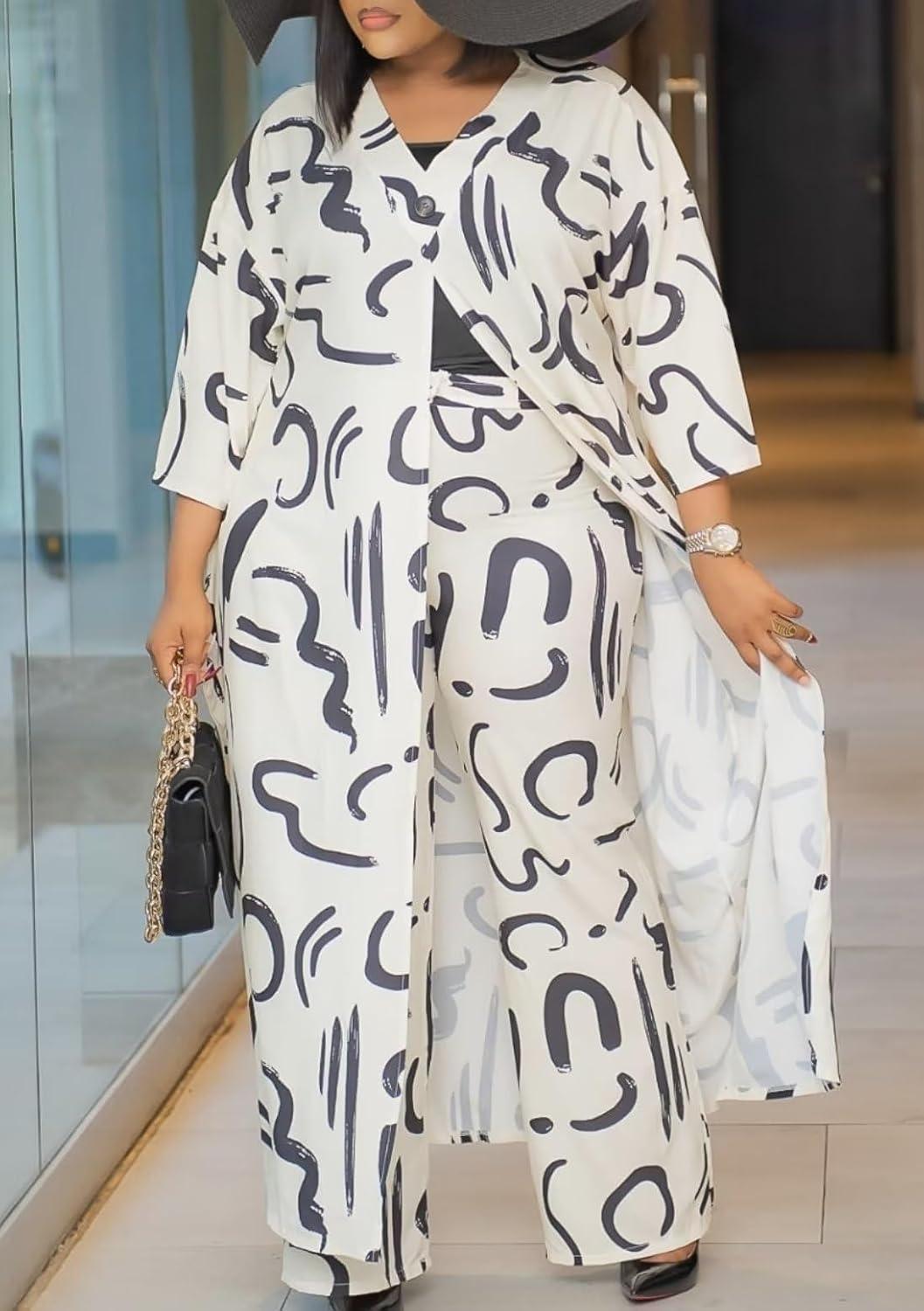 LROSEY Fall African Caftans 2-Piece Outfits: we tried them