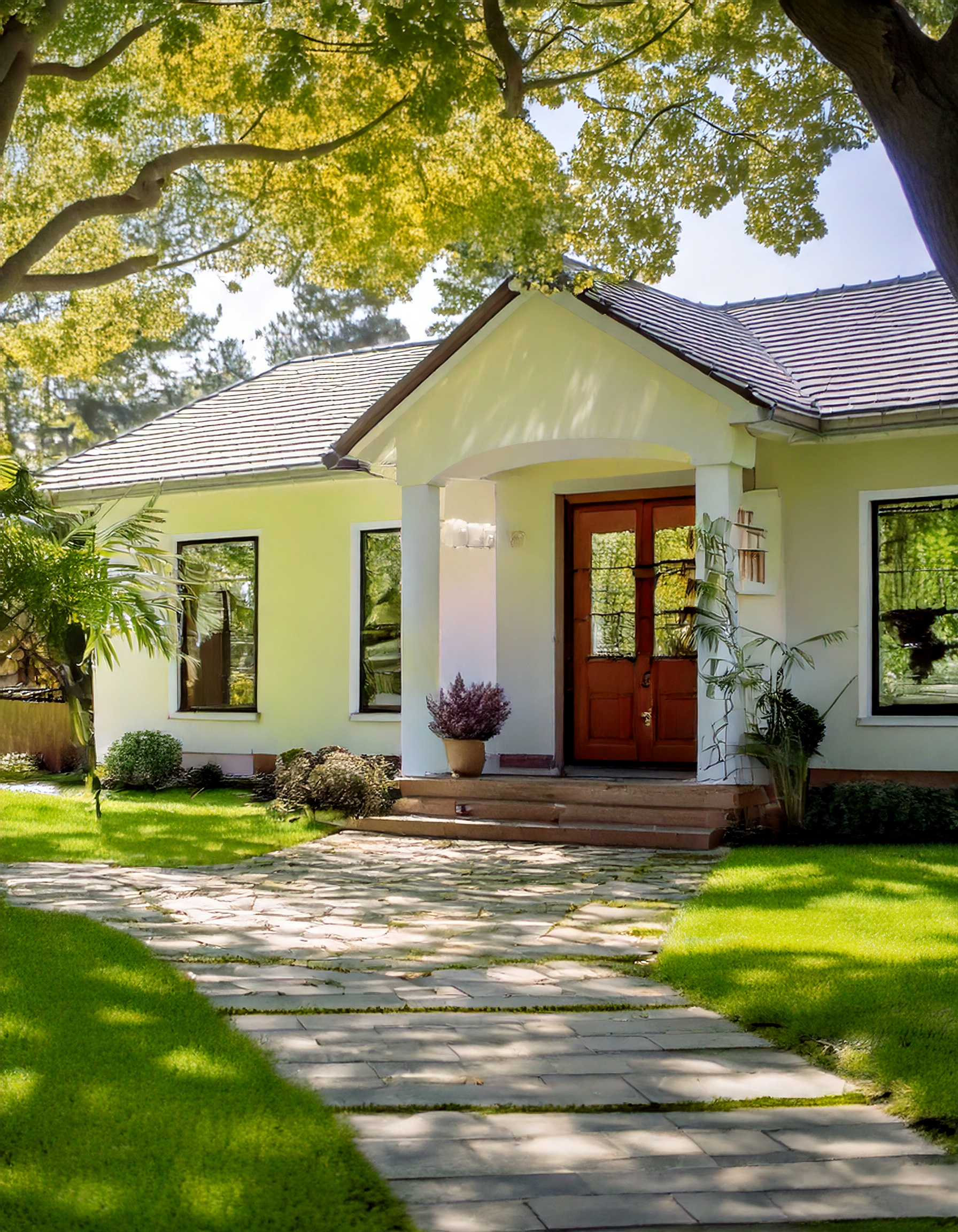 Classic 1950s ranch with updated paint and curb appeal boost