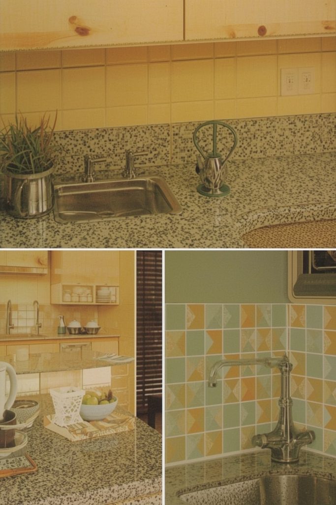 Laminate Countertops with Retro Patterns