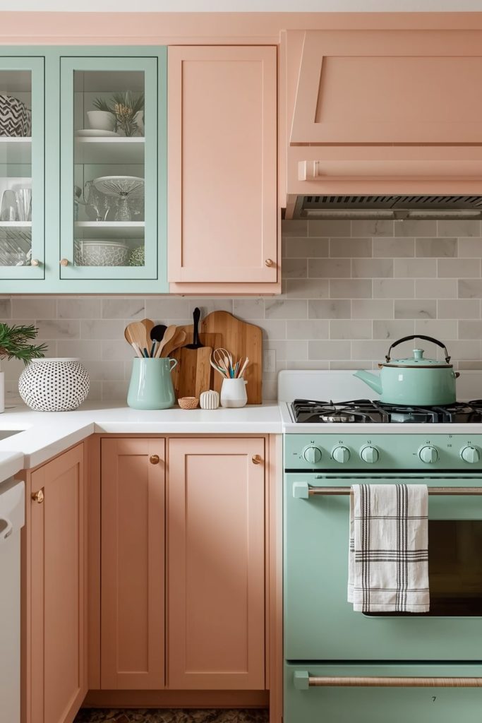 High-Gloss Cabinets for Classic 80s Style