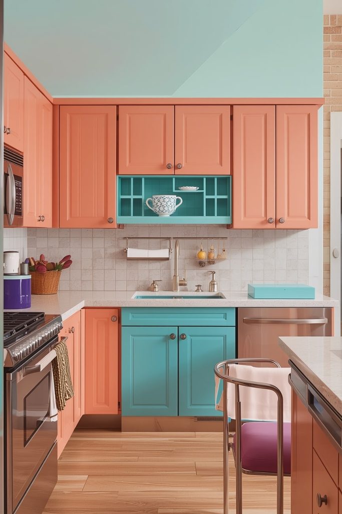 Modern 80s Retro Kitchen with Updated Balance