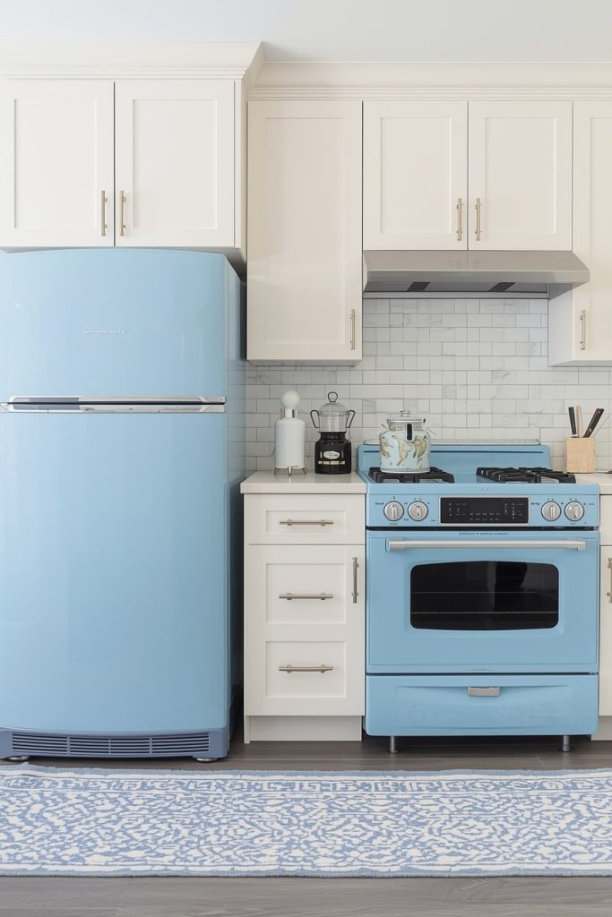 Blue Vintage Appliances for Authentic Retro Style