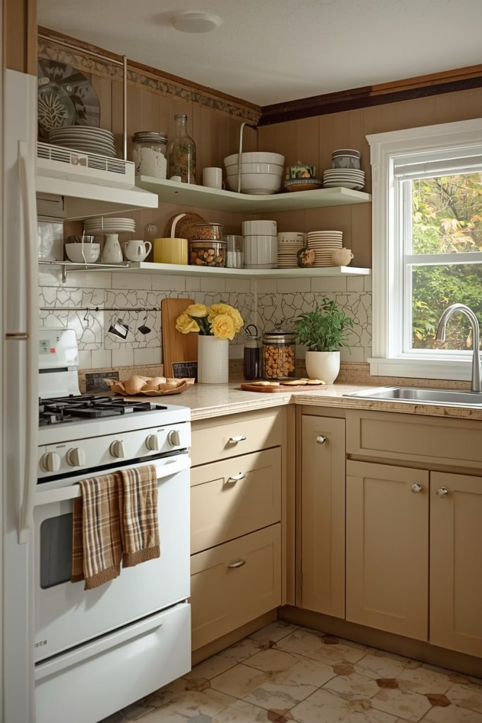 Retro 70s Kitchen Design With Wood-Heavy Surfaces