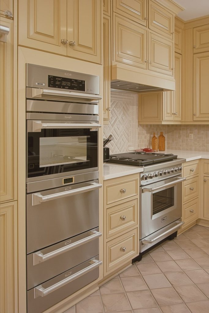 70s Kitchen Cabinets With Textured Details