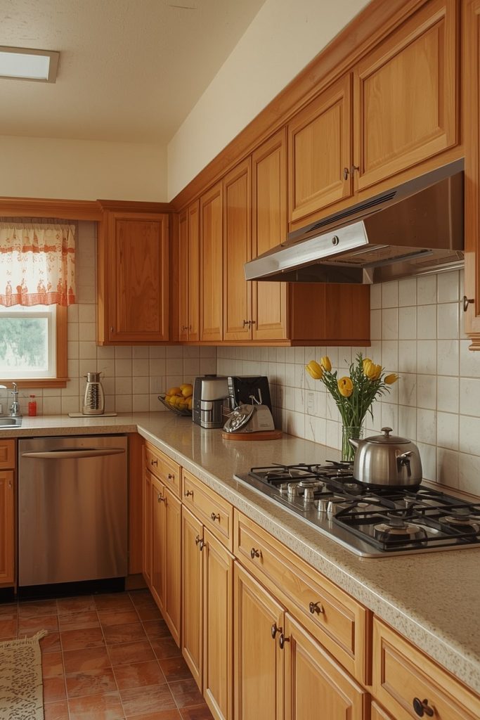   Patterned Kitchen Floor Inspired by the 70s