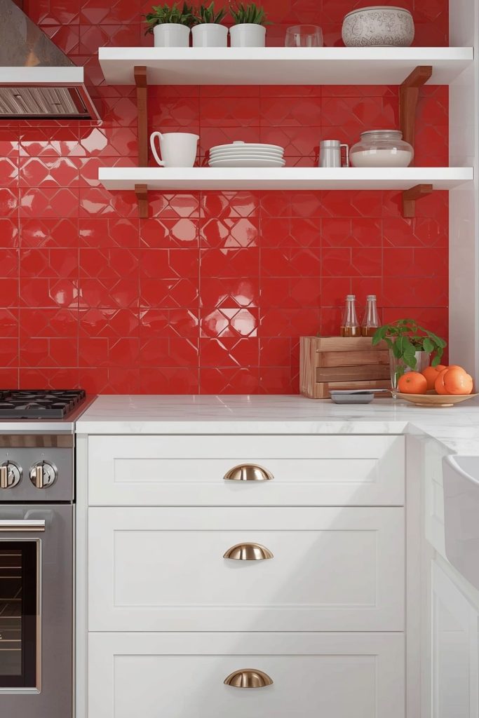 Red Kitchen Cabinets for a Bold Statement