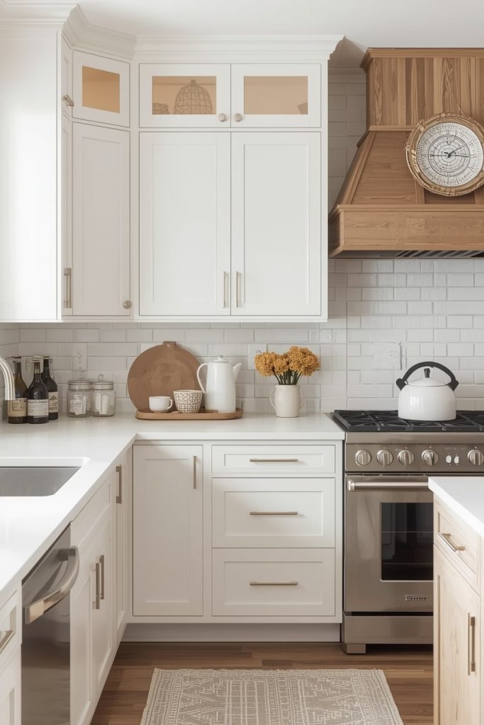 Functional Kitchen Counter Decor with Glass Jars