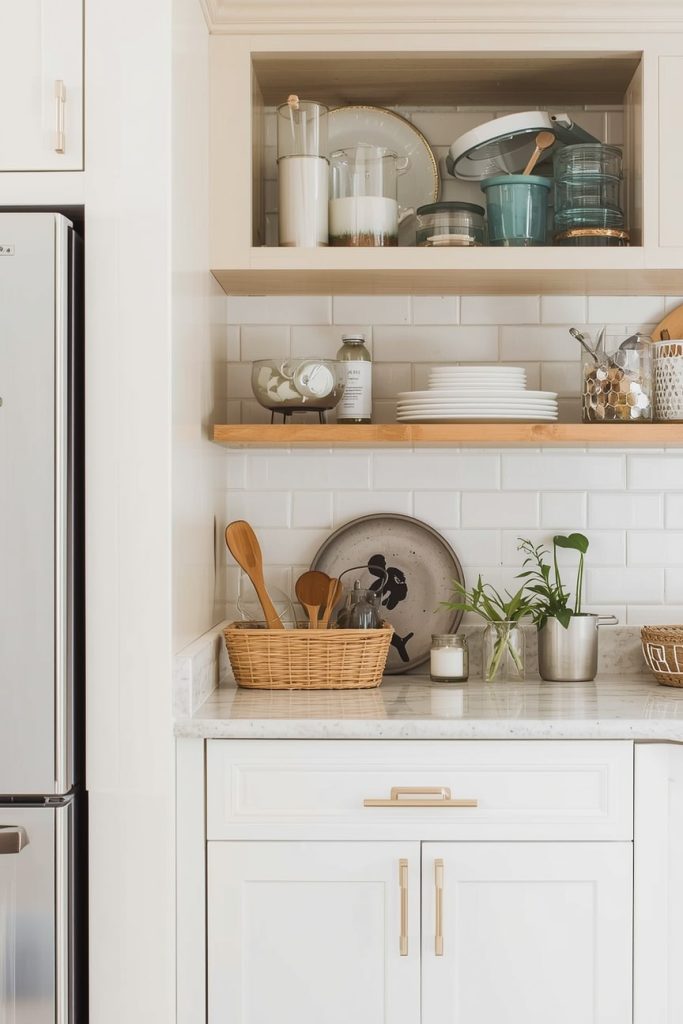 Styled Trays for Organized Kitchen Counter Decor