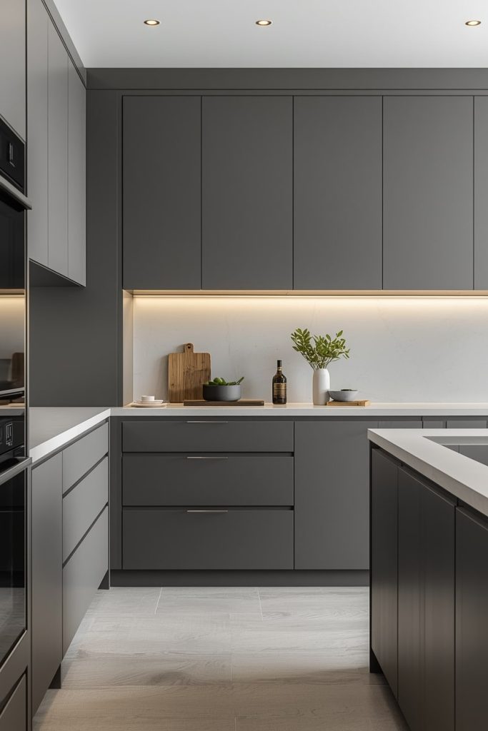   Minimalist Gray Kitchen Design