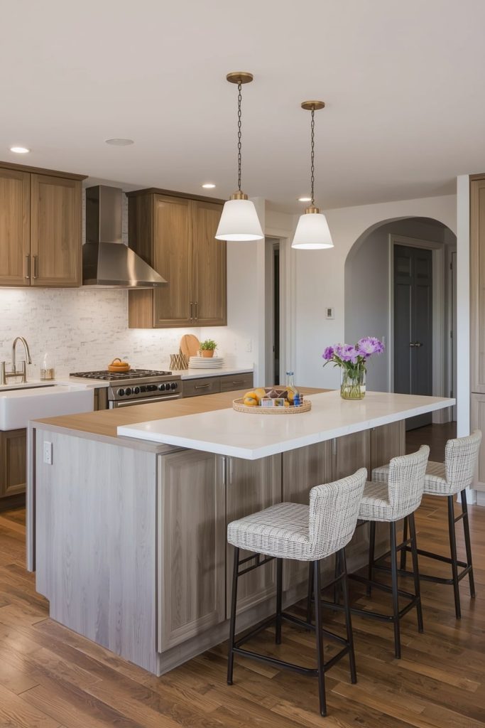   Single Sink Island for Streamlined Prep