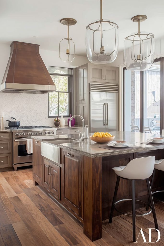  Integrated Prep Sink Island for Entertaining