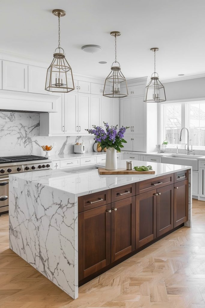   Luxury Designer Island with Integrated Sink