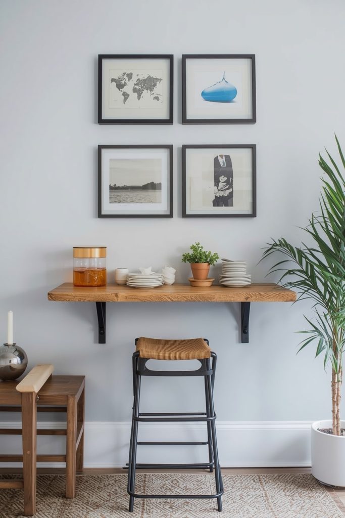 Install a Wall-Mounted Breakfast Bar for a Flexible Dining Spot