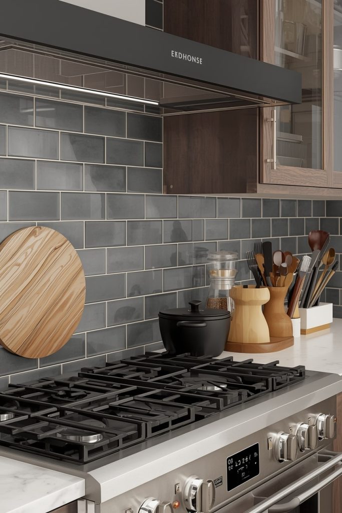 Bold Patterned Kitchen Tiles for Statement Walls