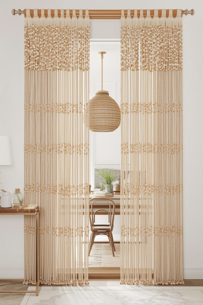 Fringe and Beaded Curtain Accents