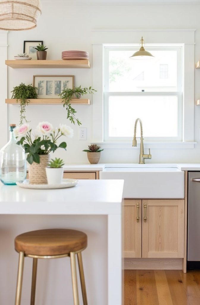 Mix White and Wood for Timeless Coastal Warmth