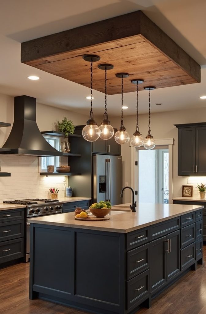 Wooden Beam Lights for a Rustic Farmhouse Mood