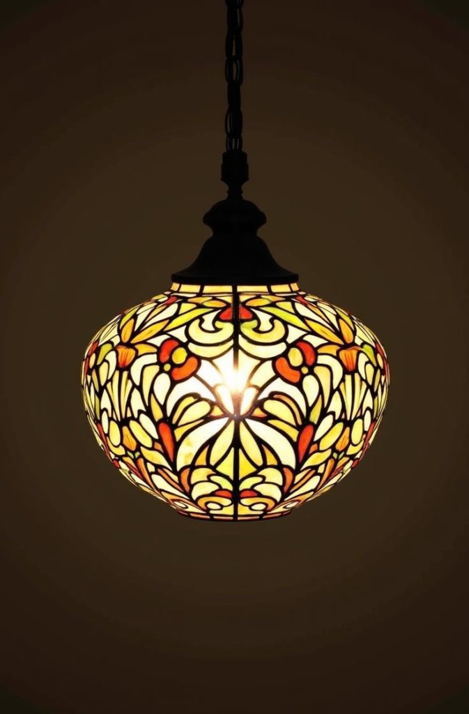 Stained Glass Fixtures for Artistic Cottage Charm