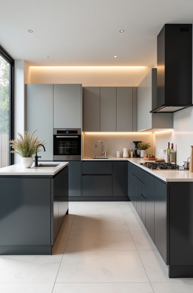Two-Tone Grey Cabinets