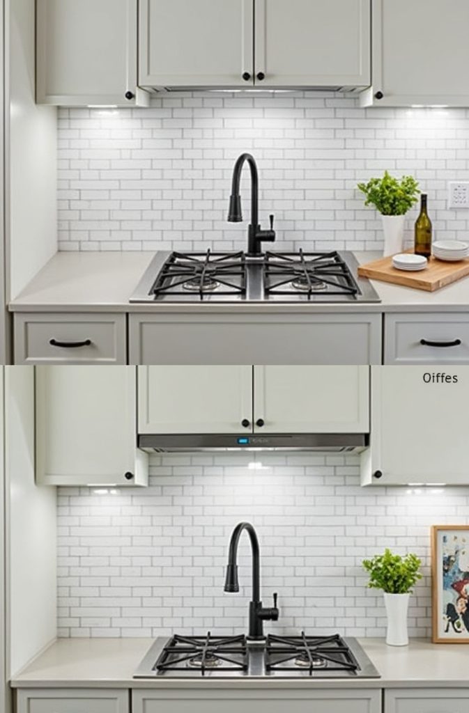 Grey Subway Tile Backsplash
