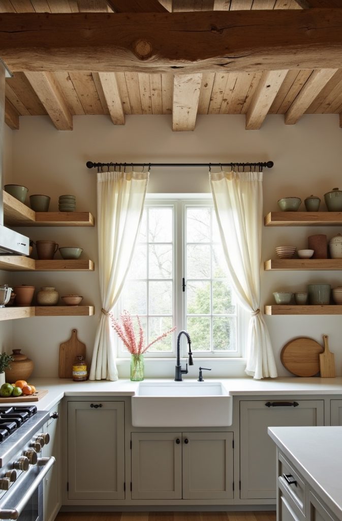 Farmhouse-Style Open Kitchen