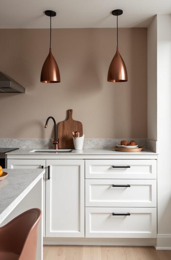 Taupe + Copper: Warm for Minimalist Kitchens