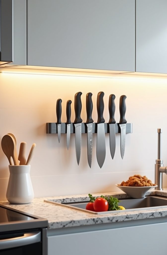 Vertical Knife Strip to Declutter Drawers