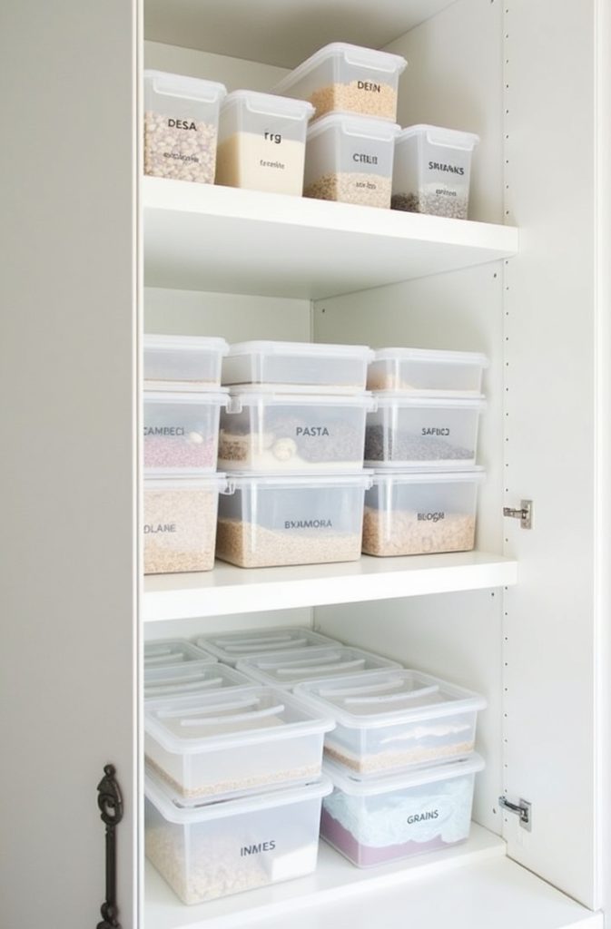 Stackable Storage Bins for Pantry Organization