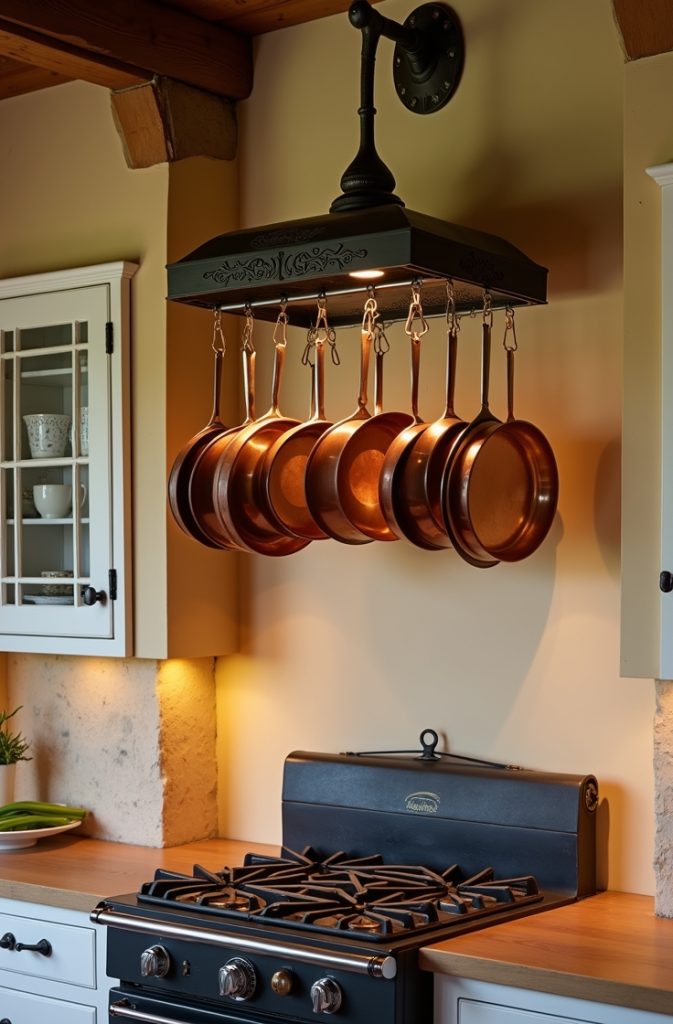 Hanging Pot Rack to Save Cabinet Space