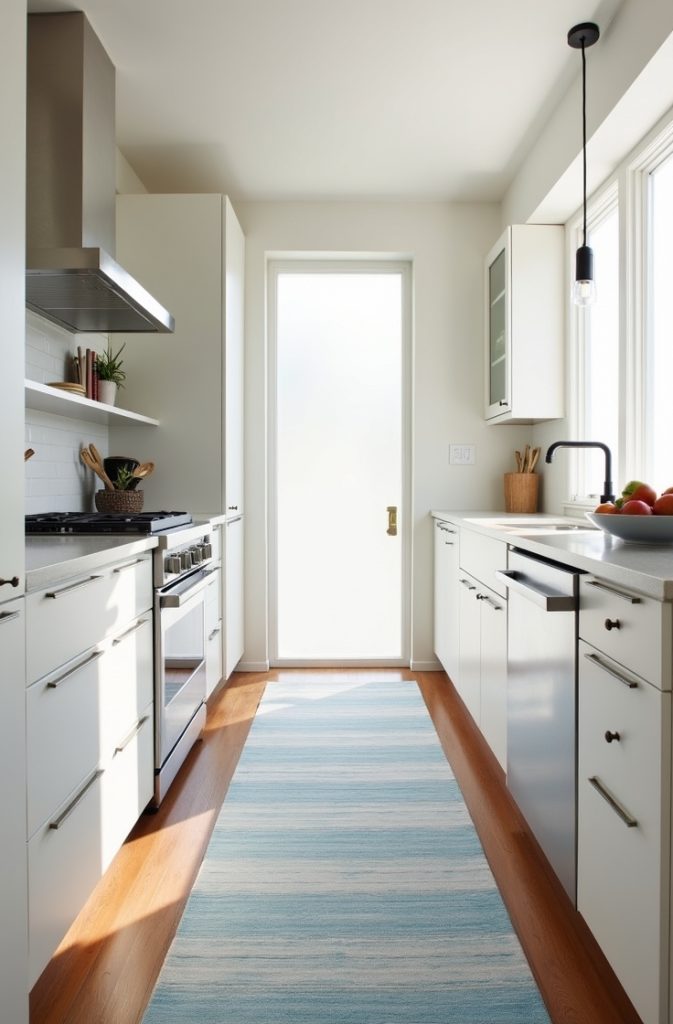 Choose Striped Rugs to Elongate the Floor