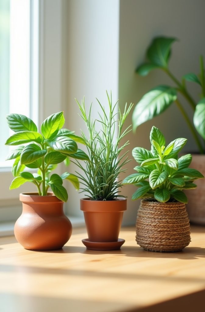 A Fresh Touch with Potted Herbs