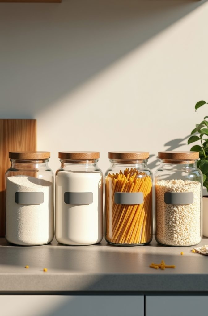 Glass Jars with Everyday Essentials