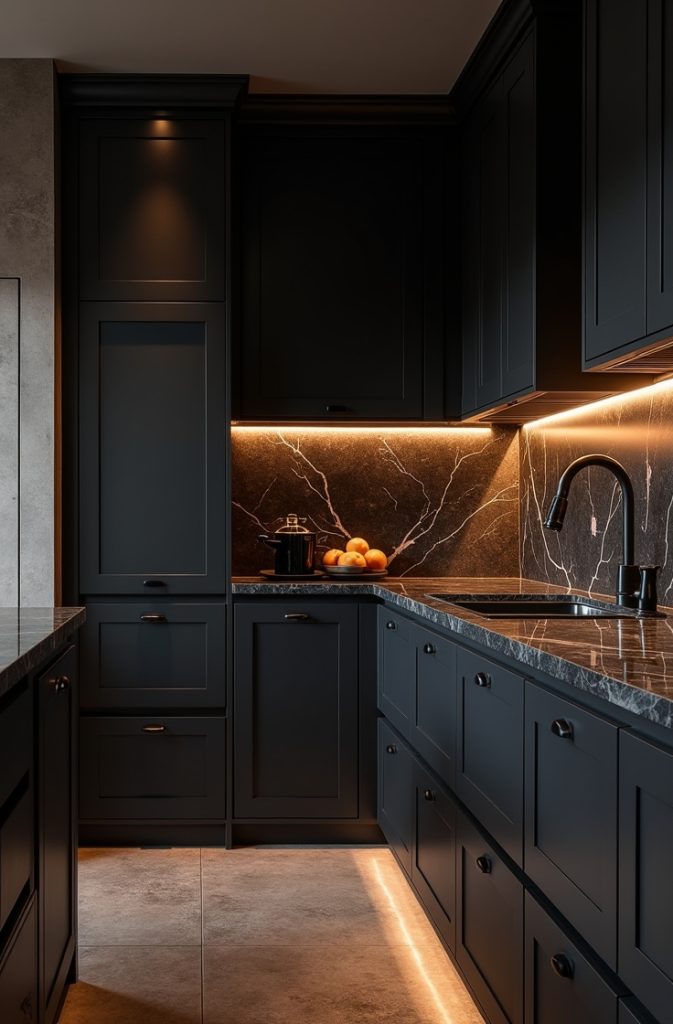 Dark and Moody Kitchen