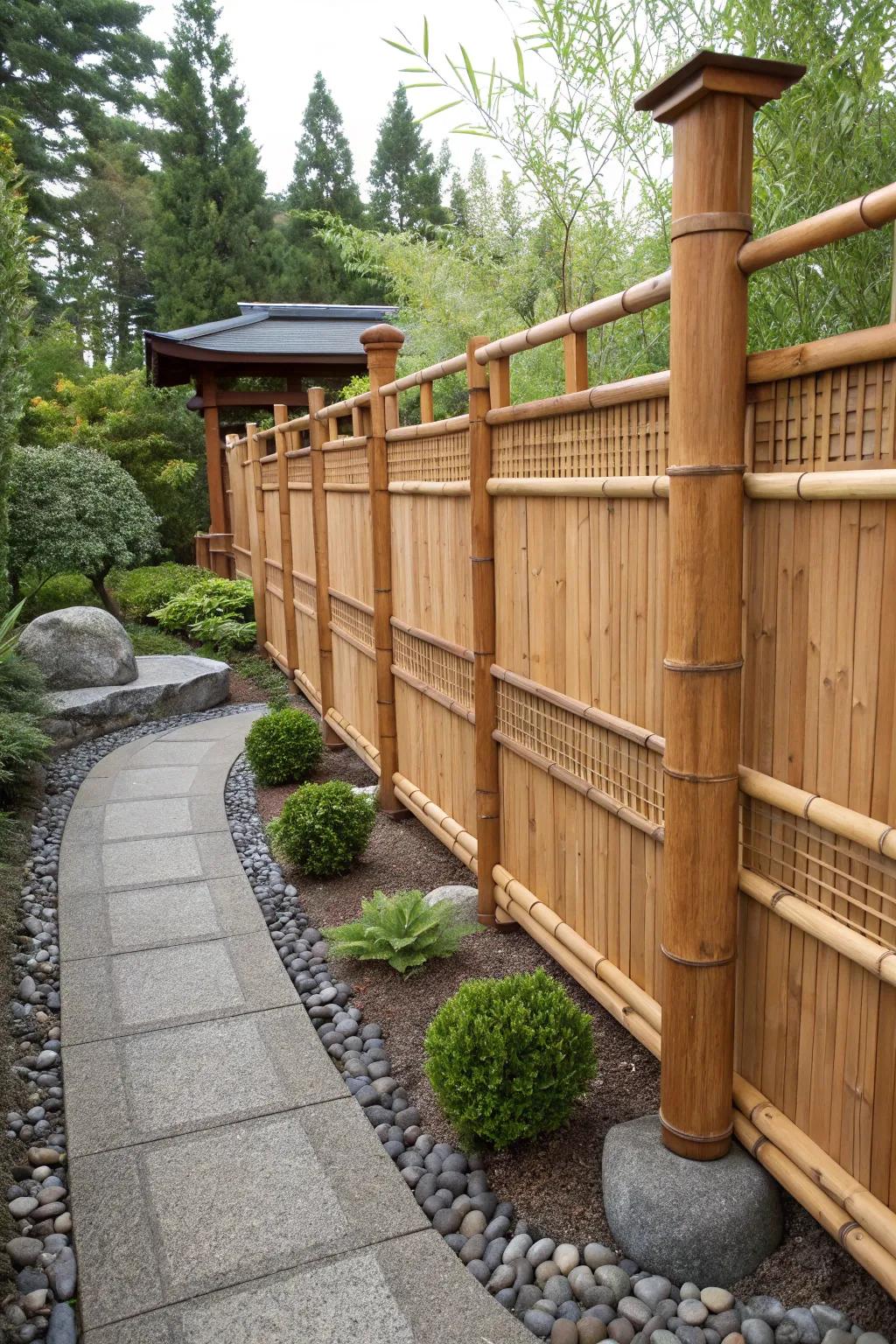 Experience tranquility with this exquisite blend of cedar and bamboo, where artistry complements the natural world.
