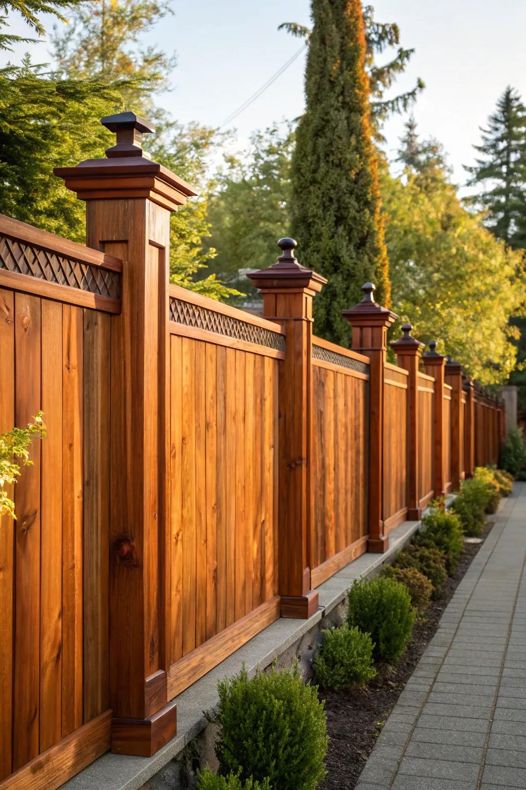 Artistry at its zenith: A cedar congenial neighbor boundary that delights from every vantage point.