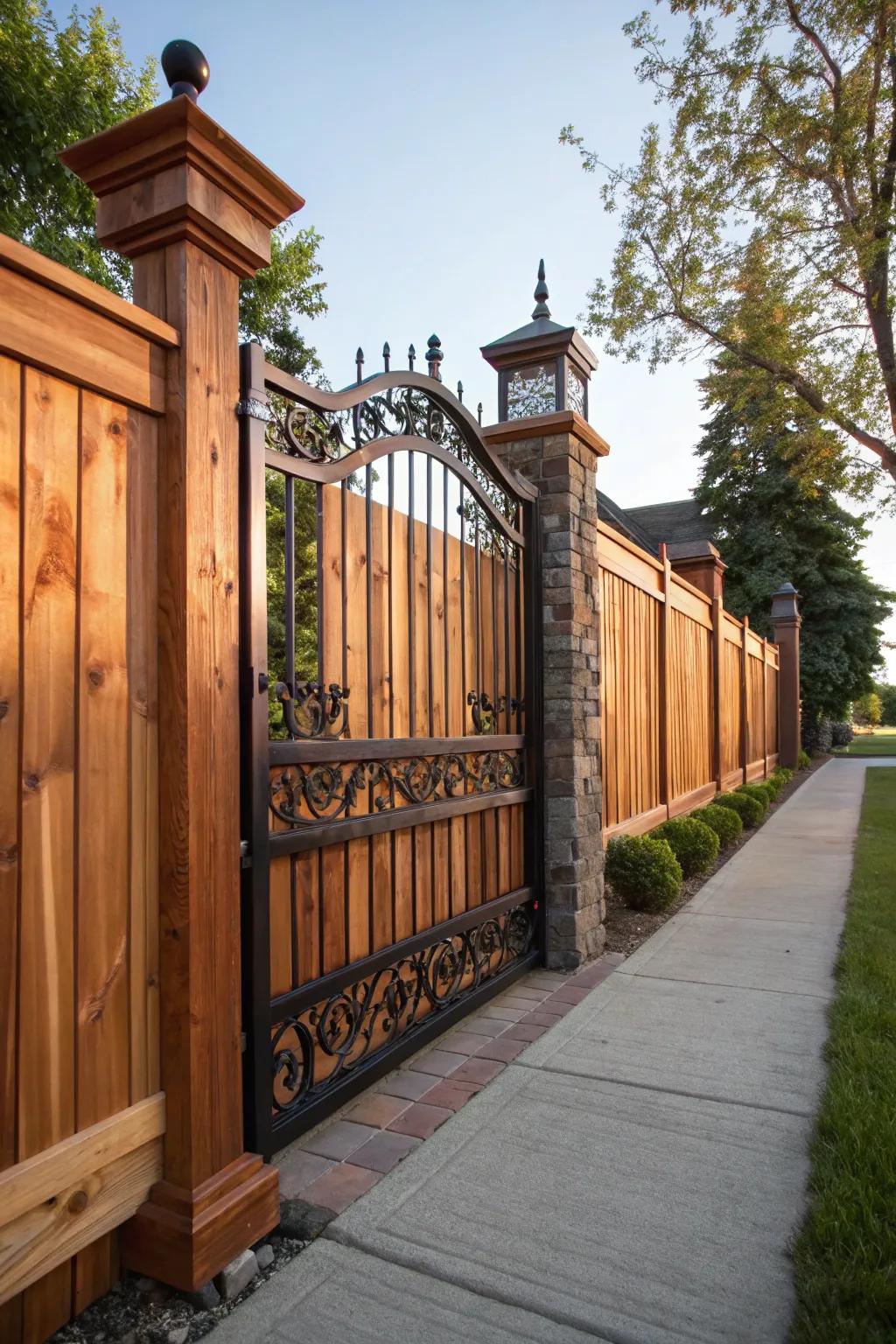 Potency encounters sophistication in this cedar boundary with exquisite ferrous entrances.