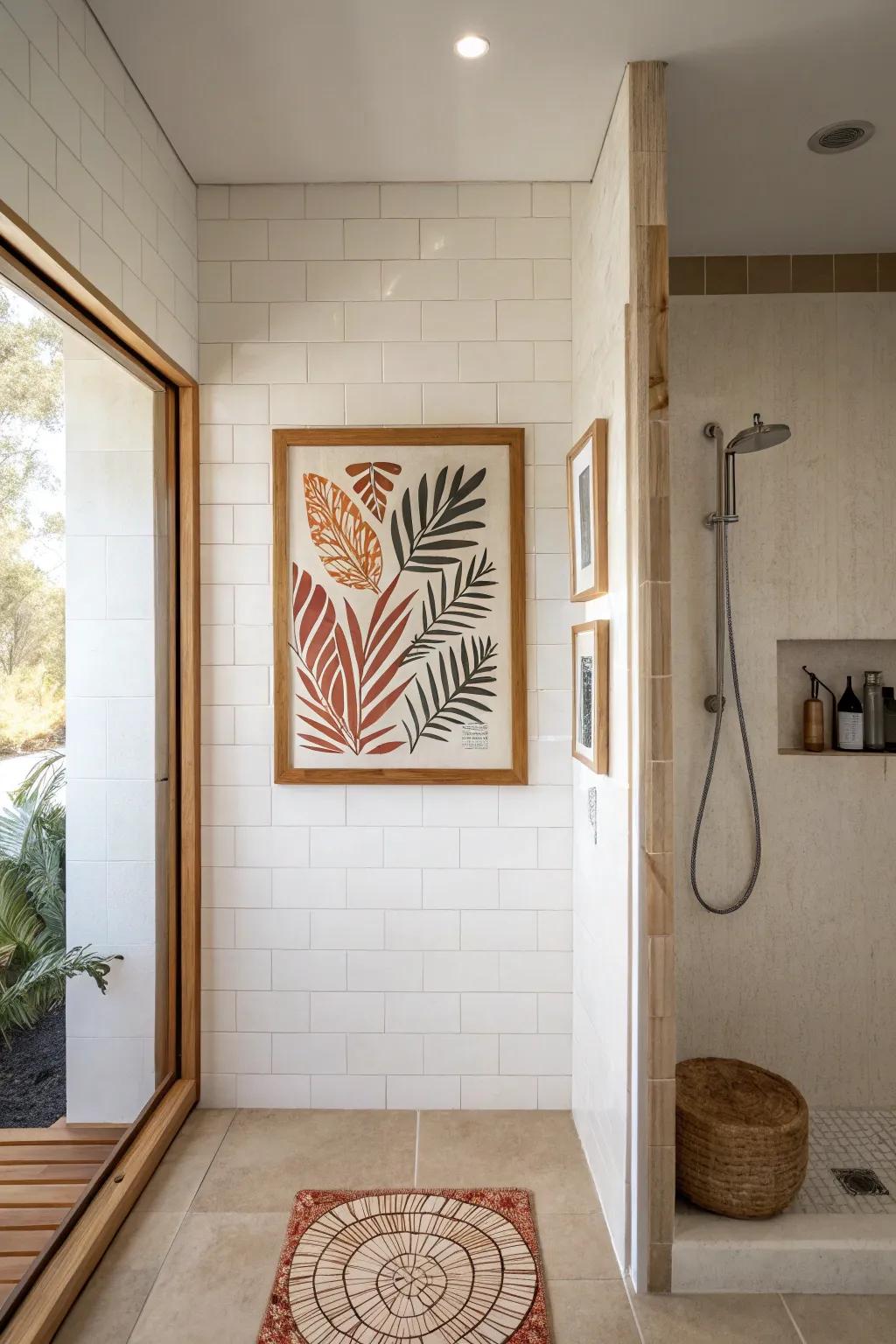 Transform your shower space with bold, water-resistant art that speaks to your style.