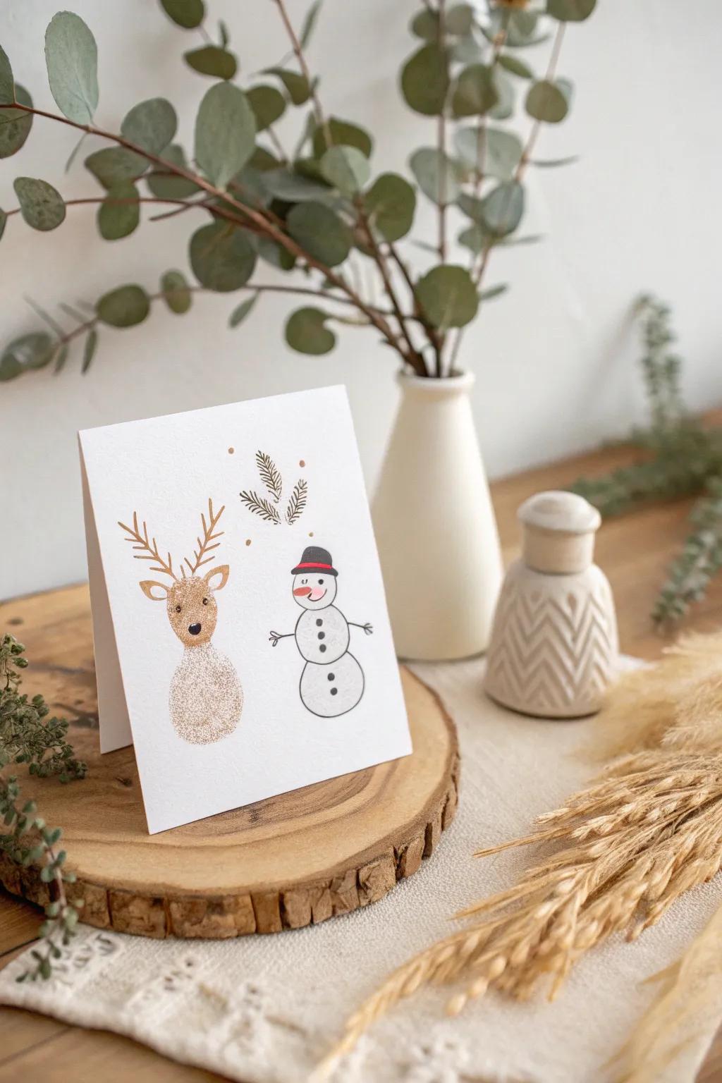 Create personalized holiday joy with fingerprint art cards-fun for all ages!