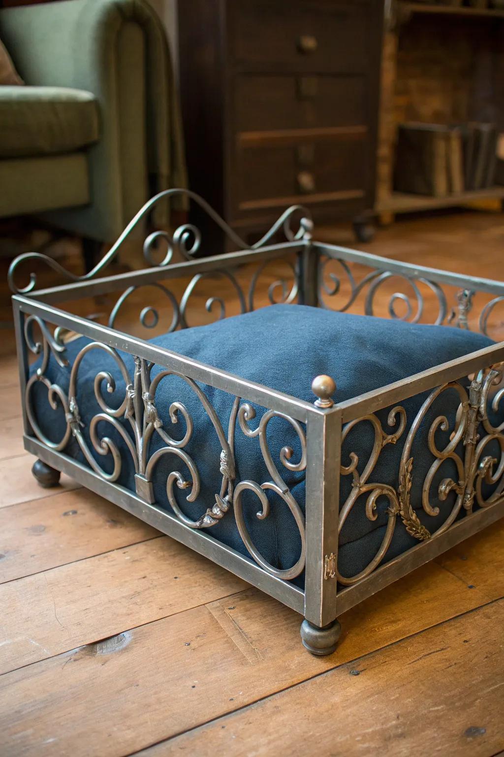 Provide your pet with a stylish and sturdy welded metal dog bed.