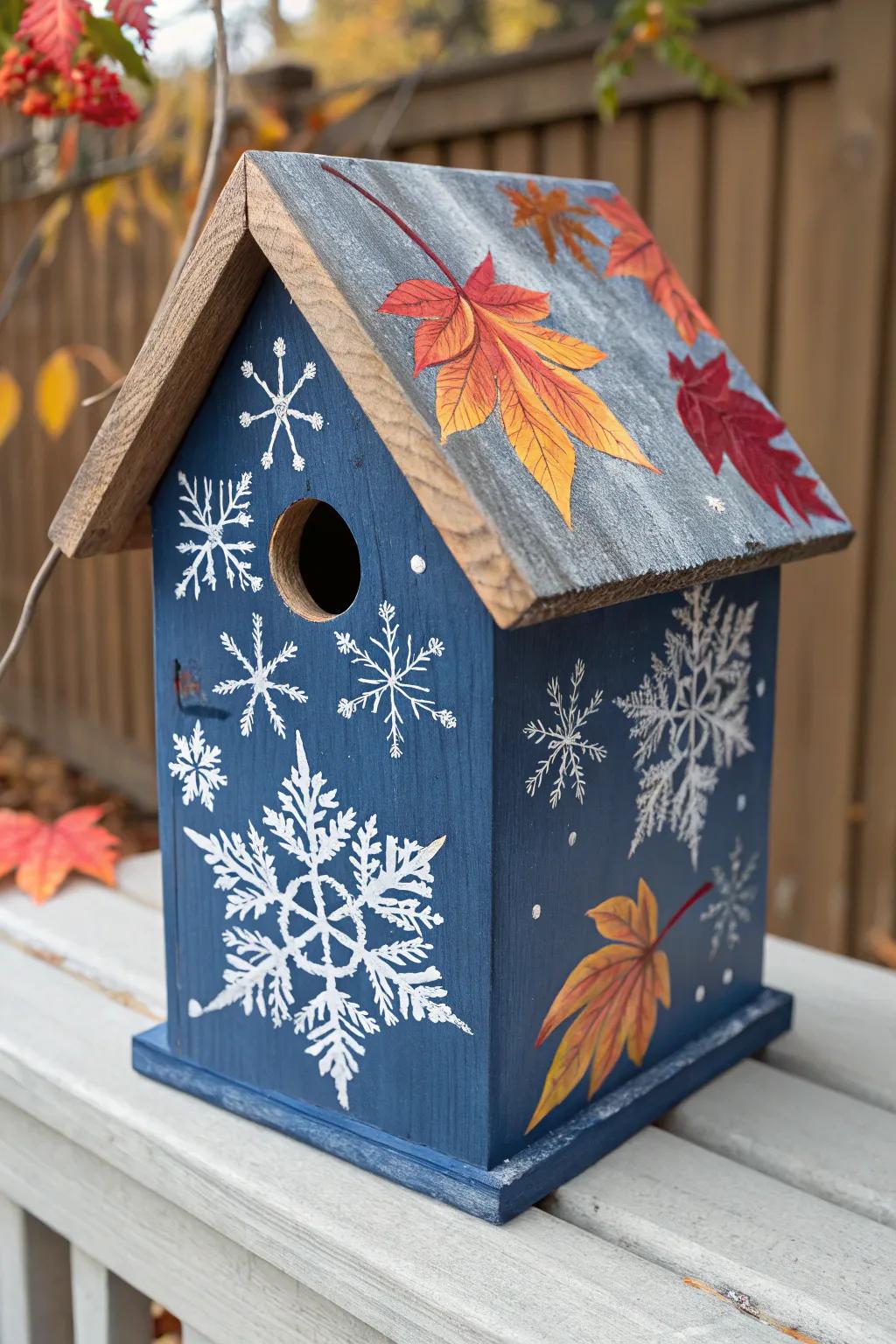 Celebrate the seasons with an exquisitely crafted birdhouse that's a sincere indication of artistry and care to detail.